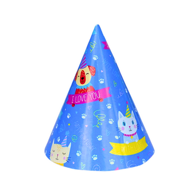 Pawty Hat - Blue Dog and Cat